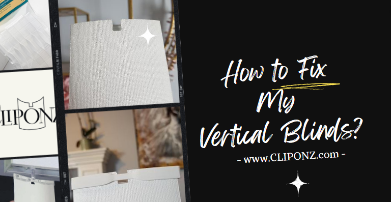 Load video: How to Fix Vertical Blinds? Step 1: Carefully wipe vertical slat clean Step 2: Insert broken slat into Vertical Blind Essentials Step 3: Adjust to desired height. Step 4: Secure slat by pinching. Step 5: Reattach to carrier stem Step 6: Vertical Blind Repair complete